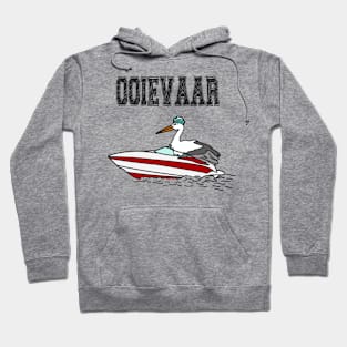 Ooievaar op een boot Hoodie